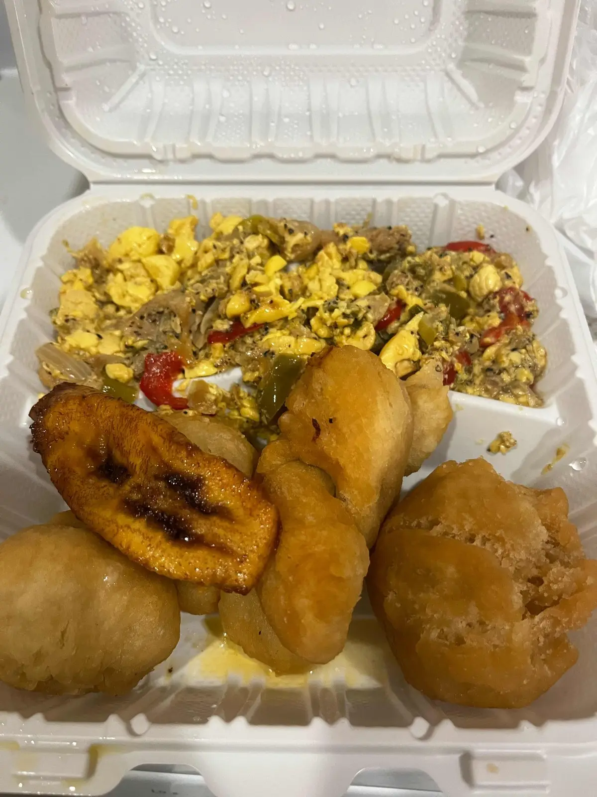 Ackee & Salt Fish with Fried Dumplings